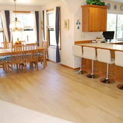 Floor Express - A beautiful installation we did of Gaia flooring, American Maple luxury vinyl plank. It'd kid and dog and waterproof!