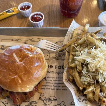 The Melt - GARLIC PARMESAN FRIES BBQ BACON MELTBURGER - Sandwiches Near Me - West Hollywood, California