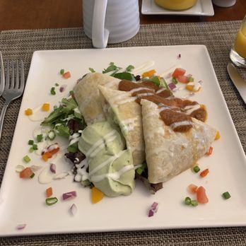 The Inn on First - One of the breakfasts that Jim makes for the guests. This was a soy chorizo quesadilla with homemade salsa and avocado creme. - Bed & Breakfast Near Me - Napa, California