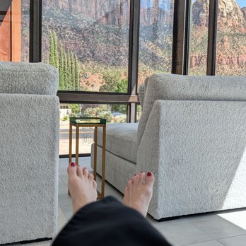 Deep Canyon Spa & Salon - My other view as I relaxed and enjoyed my tea. - Hair Salons Near Me - Springdale, Utah Deep Canyon Spa & Salon - My other view as I relaxed and enjoyed my tea. - Hair Salons Near Me - Springdale, Utah