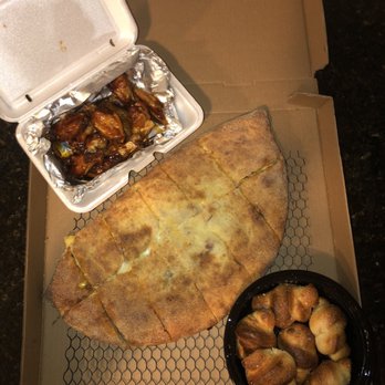 Schoolhouse Pizza - Teriyaki wings, dough knots (loaded), chicken cordon blue calzone. - Pizza Near Me - Quincy, Massachusetts Schoolhouse Pizza - Teriyaki wings, dough knots (loaded), chicken cordon blue calzone. - Pizza Near Me - Quincy, Massachusetts