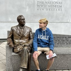 The National WWII Museum - Sitting with president