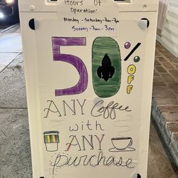 Zoe's Bakery - 50% coffee with any purchase
