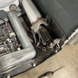Mom's Appliance Repair - Burnt, black lint....