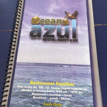 Ocean Azul - Menu 3/2022. - Seafood Near Me - Puerto Vallarta, JAL