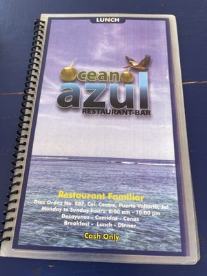 Menu photo 3 Ocean Azul Puerto Vallarta, JAL