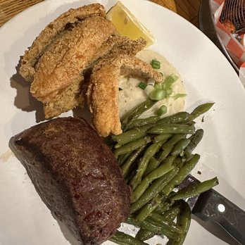 Fiddlehead Restaurant - Surf & turf (w/ perch instead of grilled shrimp) - New American Near Me - Michigan City, Indiana Fiddlehead Restaurant - Surf & turf (w/ perch instead of grilled shrimp) - New American Near Me - Michigan City, Indiana