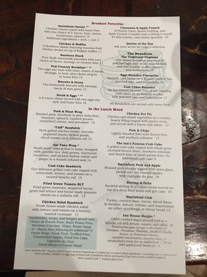 Menu photo 4 The Smithfield Inn Restaurant & Tavern Smithfield, VA Menu photo 4 The Smithfield Inn Restaurant & Tavern Smithfield, VA