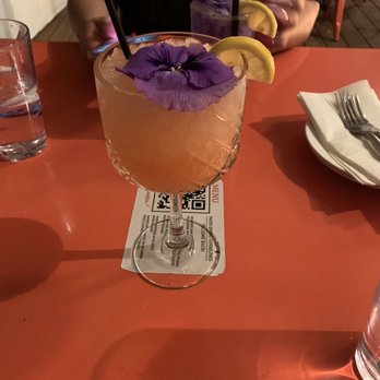 Water Tower Kitchen - Lily's Rose Punch..love the flower they added - New American Near Me - Campbell, California