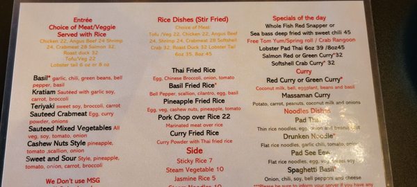 Menu photo 7 Thai Station Cafe Babylon, NY