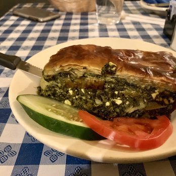 Zorba's Bar & Grill - Spanakopita - tons of spinach, little bit of feta, and a sheet of phyllo - Greek Near Me - Baltimore, Maryland Zorba's Bar & Grill - Spanakopita - tons of spinach, little bit of feta, and a sheet of phyllo - Greek Near Me - Baltimore, Maryland