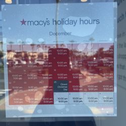 Macy's - Holiday hours 2024