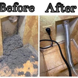 Before and after cleaning Before and after cleaning