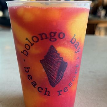 Bolongo Bay Beach Resort - Mango Tango mocktail that was made into an adult beverage - Resorts Near Me - Saint Thomas, Virgin Islands