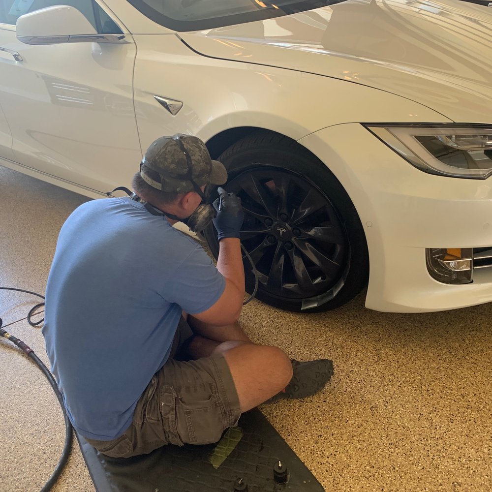 Rim Repair Rx - Ryan working in our garage - Wheel & Rim Repair Near Me - Phoenix, Arizona Rim Repair Rx - Ryan working in our garage - Wheel & Rim Repair Near Me - Phoenix, Arizona