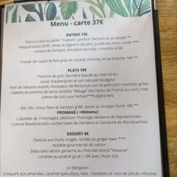 Balsamique - Carte menu