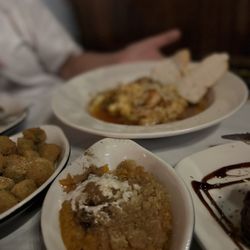 Half Shell Oyster House - Sweet potato/ shrimp & grits / okra