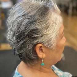 A Cut Above Barbershop - Women's short haircut for a busy schedule that likes something manageable