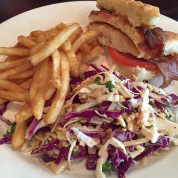 The Royal Scam - Cheese Bacon and Tomato Panini with Asian Slaw and Fries. - Seafood Near Me - Mobile, Alabama