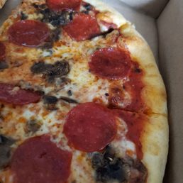 Pep with mushroom. Delicious Pep with mushroom. Delicious