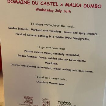 Malka Dumbo - Food menu - Mediterranean Near Me - Brooklyn, New York