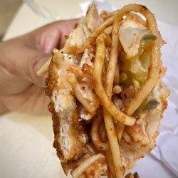 Sandwich Mill Deli & Catering - Combined the spaghetti inside the chicken sandwich