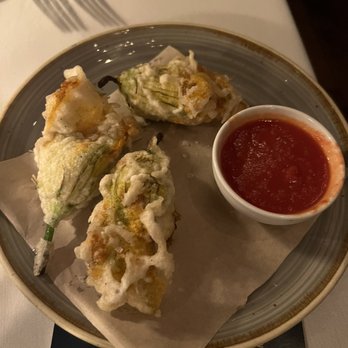 Crossroads Kitchen - Stuffed Zucchini Blossoms (Gluten Free) - Vegan Near Me - Los Angeles, California Crossroads Kitchen - Stuffed Zucchini Blossoms (Gluten Free) - Vegan Near Me - Los Angeles, California
