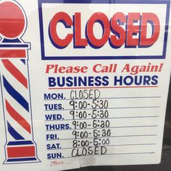 Hixson Barber Shop - Hours