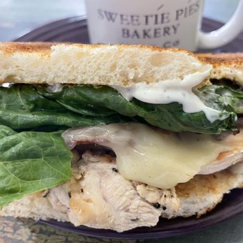 Sweetie Pies - Chicken bacon lettuce tomato cheese sandwich on toasted sour dough bread - Bakeries Near Me - Napa, California Sweetie Pies - Chicken bacon lettuce tomato cheese sandwich on toasted sour dough bread - Bakeries Near Me - Napa, California
