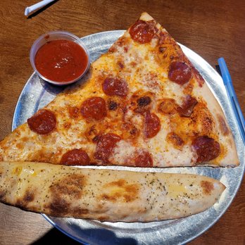 The Post - Pepperoni pizza and a bread stick - Pizza Near Me - Louisville, Kentucky