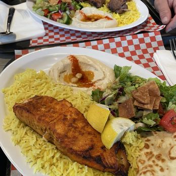 Alibaba Mediterranean Cuisine - Salmon Plate - Mediterranean Near Me - Long Beach, California Alibaba Mediterranean Cuisine - Salmon Plate - Mediterranean Near Me - Long Beach, California