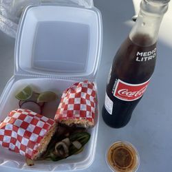 Tacos Y Mariscos Del Rey - Carnitas Burrito and Mexican Coke