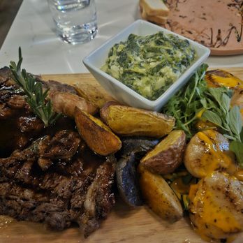 The One Tapas & Bar - Surf n turf special,  10 Oz Ribeye and scallops - Tapas/Small Plates Near Me - Matthews, North Carolina