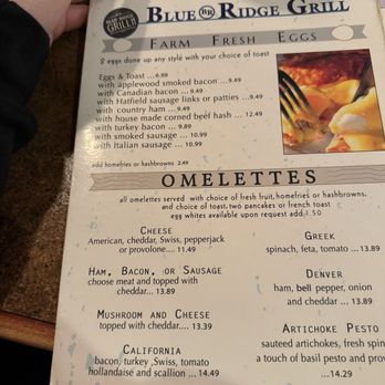 Blue Ridge Grill - Menú - New American Near Me - Rochester, New York