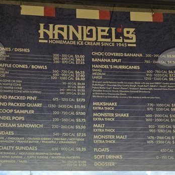 Handel's Homemade Ice Cream - Menu - Ice Cream & Frozen Yogurt Near Me - Tucson, Arizona Handel's Homemade Ice Cream - Menu - Ice Cream & Frozen Yogurt Near Me - Tucson, Arizona