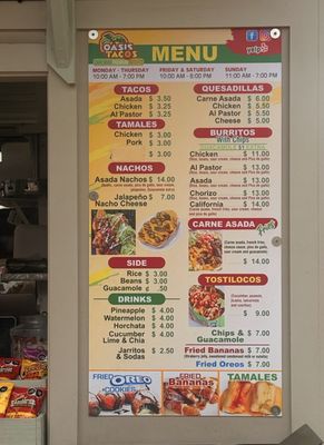 Menu photo 2 Tacos Oasis Carlsbad, CA