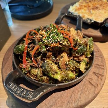 CARVE American Grille - Central Austin - Sweet Sriracha Brussels Sprouts ($14) - New American Near Me - Austin, Texas