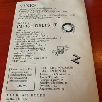 Oz by Oz - Menu - Cocktail Bars Near Me - Madison, Wisconsin