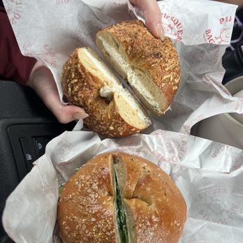 Pipsqueak Bagels - Rosemary Bagel with Scallion cream cheese and the Italian Stallion - Bagels Near Me - Portland, Oregon Pipsqueak Bagels - Rosemary Bagel with Scallion cream cheese and the Italian Stallion - Bagels Near Me - Portland, Oregon