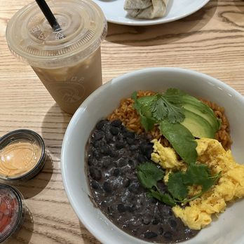 Hilltop Coffee and Kitchen - Buenos Dias bowl & iced caramel latte - Coffee & Tea Near Me - Los Angeles, California Hilltop Coffee and Kitchen - Buenos Dias bowl & iced caramel latte - Coffee & Tea Near Me - Los Angeles, California