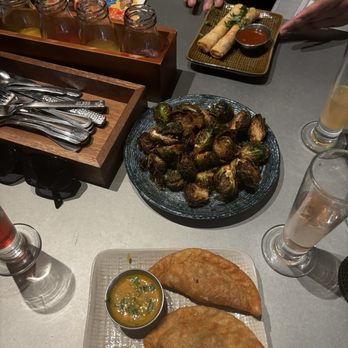 Palette 22 - Curry chicken empanadas--SO GOOD! Brussel Sprouts--AMAZINGGGG! We order 5x! - Bars Near Me - Arlington, Virginia Palette 22 - Curry chicken empanadas--SO GOOD! Brussel Sprouts--AMAZINGGGG! We order 5x! - Bars Near Me - Arlington, Virginia