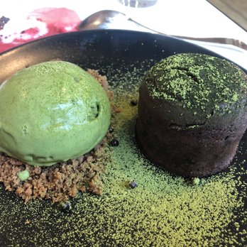 Spot Dessert Bar - Matcha lava cake with green tea ice cream - Desserts Near Me - Flushing, New York Spot Dessert Bar - Matcha lava cake with green tea ice cream - Desserts Near Me - Flushing, New York