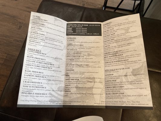 Menu photo 2 Lanna Thai Restaurant Lenexa, KS