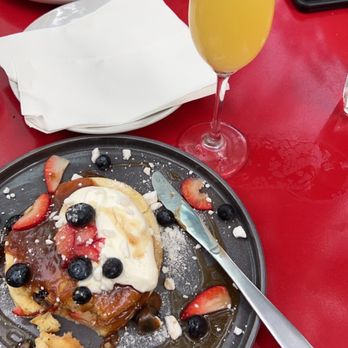 CRAFT Bayside - Pancakes, Strawberries, Soft Caramel, Cream & Crushed Meringue - Breakfast & Brunch Near Me - Miami, Florida CRAFT Bayside - Pancakes, Strawberries, Soft Caramel, Cream & Crushed Meringue - Breakfast & Brunch Near Me - Miami, Florida