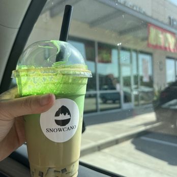 Snowcano - Pandan Coffee Latte - Shaved Ice Near Me - Katy, Texas