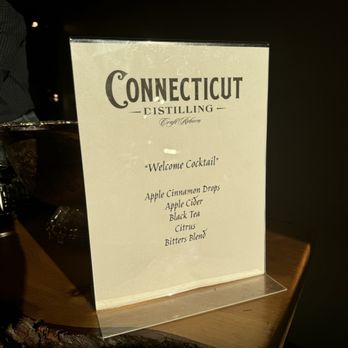 Connecticut Distilling - "Welcome Cocktail" ingredients - Distilleries Near Me - Waterbury, Connecticut
