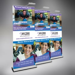 Atomic Arms Studio - Retractable Banner Design for Anytime Fitness