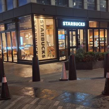 Starbucks - Here, one sees the Hudson Yards store in the evening and, on the night I visited, they were open until 10:30 p.m. - Coffee & Tea Near Me - New York, New York