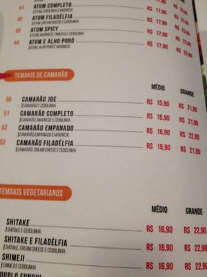 Menu photo 4 Kimbo Temaki Curitiba, PR