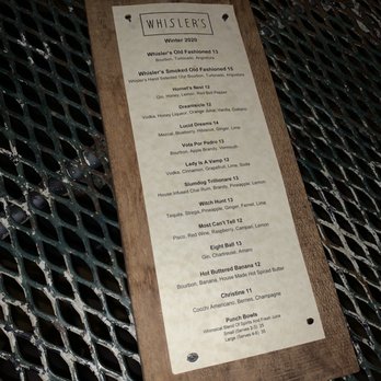 Whisler's - Drink menu - Cocktail Bars Near Me - Austin, Texas Whisler's - Drink menu - Cocktail Bars Near Me - Austin, Texas